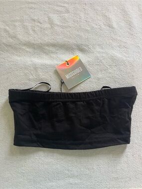 Missguided Basic Black Bandeau Tube Top - NWT
